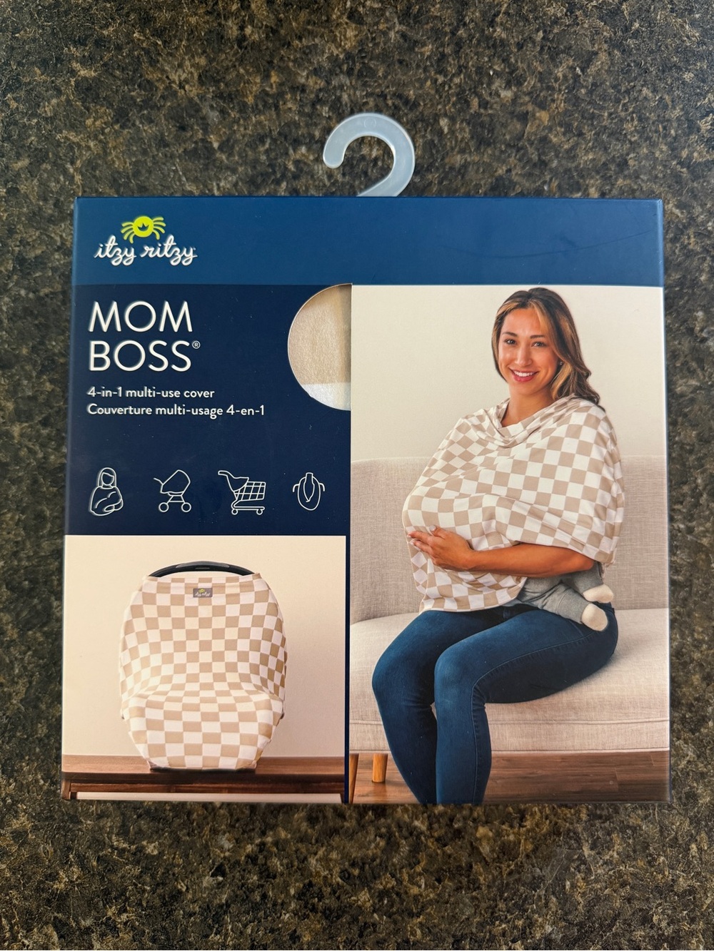Itzy Ritzy Mom Boss 4-in-1 Cover in Cream Checkered